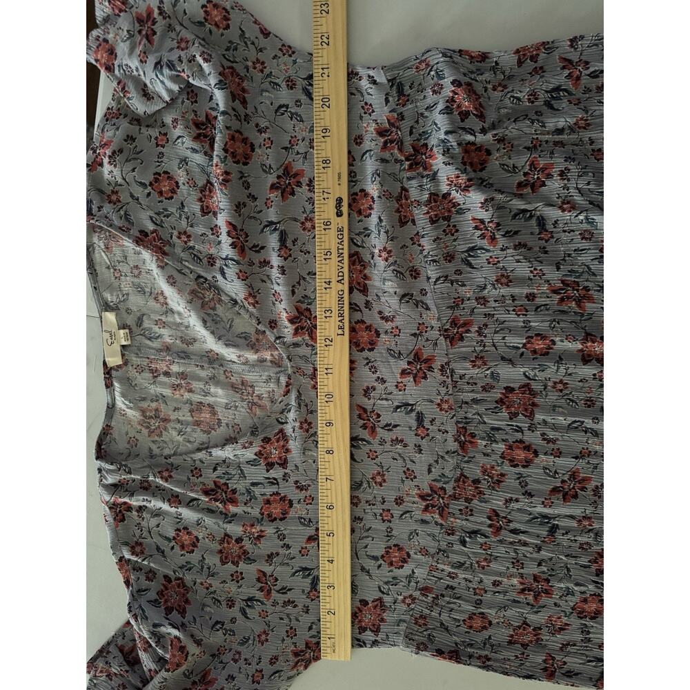 Easel Dress Large Womens Tiered Crinkle Maxi Cottagecore Boho Lavendar Grayish - Picture 9 of 11